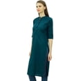 thumbnail image 1 of Phagun Kurti Tunique Unie en Coton Col Mandarin Kurta Blouse Ethnique Décontractée, 1 of 1