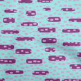 thumbnail image 1 of oneOone Velvet Aqua Blue Fabric Geometric Rounded Rectangle Sewing Material Print Fabric By The Yard 58 Inch Wide, 1 of 4