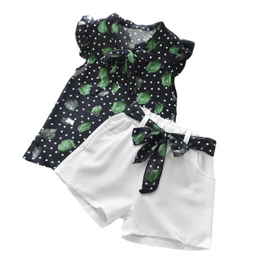 Outfits Teens Girls Must Haves Girl Baby Kids Girls Fashion Flower Print Sleeveless Tank Top Shirt And Shorts Pants Set Outfit