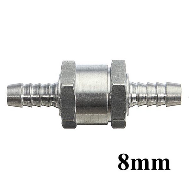Huayishang 8mm Fuel Non Return Petrol Diesel Aluminium Alloy One Way Check Valve