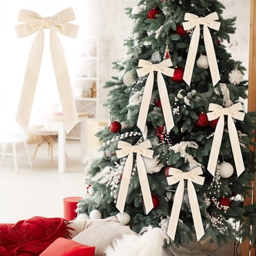 AYktou Christmas Decorations,Christmas Ornaments,Christmas Decor,Christmas Gifts Small Velvet Christmas Bow Gift Packaging Home Decoration Apparel Clothing Velvet Bow