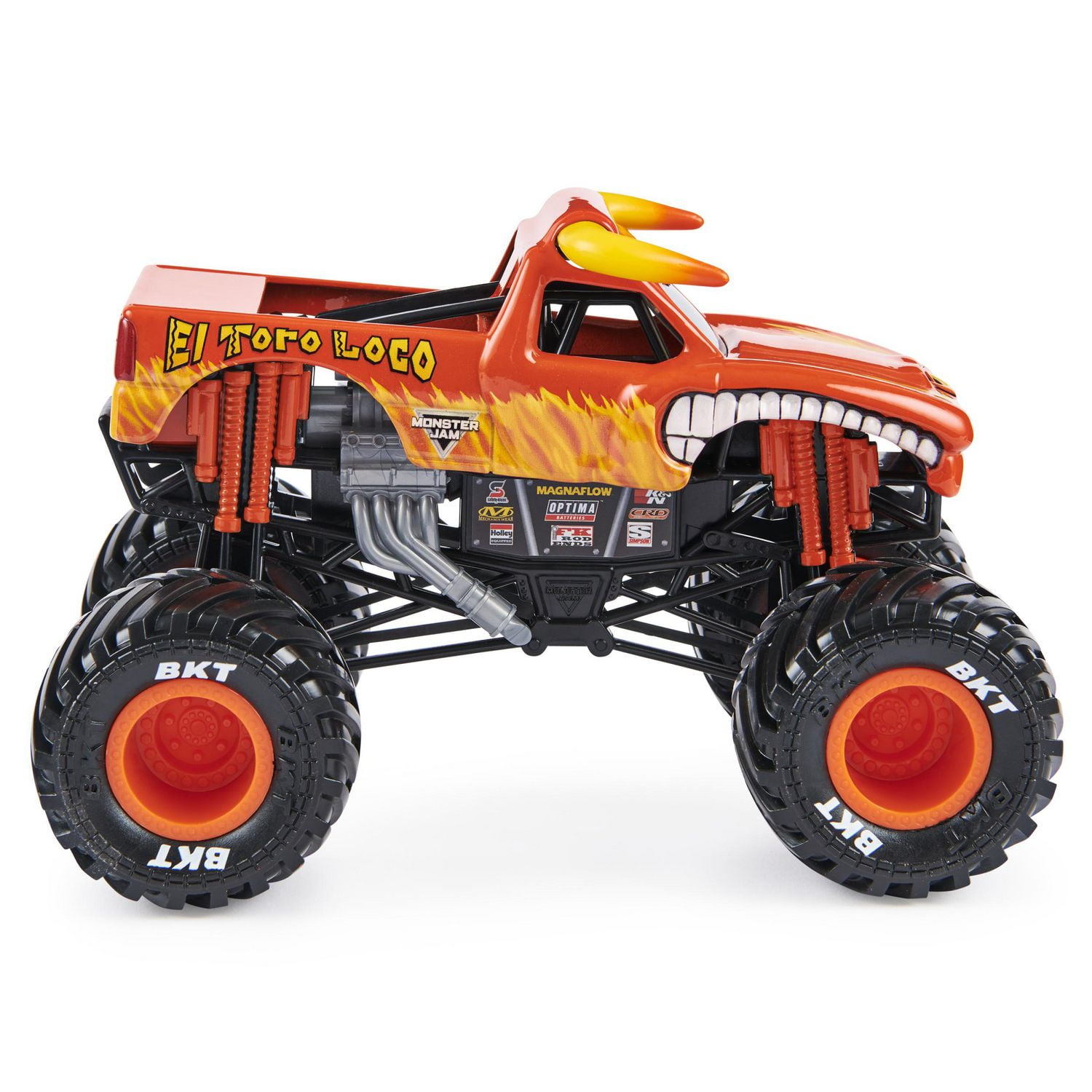 Monster Jam, Monster truck El Toro Loco officiel, véhicule en métal moulé à collectionner, échelle 1:24