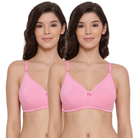 Lyra Women'S Non-Padded Moulded Bra-513 Bra 513_2Pc_Babypink_32B