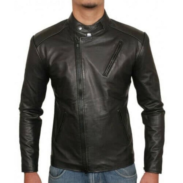 Cafe Racer Leather Motorcycle Jacket Leather Jacket Motorcycle Riding Jacket Black Leather Moto Jacket Mens Black Leather Biker Jacket size XXS