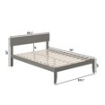 thumbnail image 4 of AFI Boston Solid Wood Full Size Contemporary Platform Bed in Gray, 4 of 6