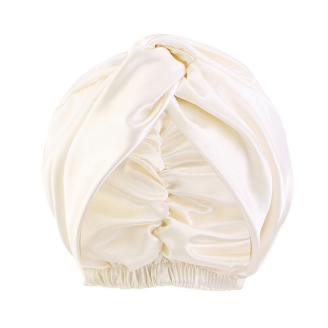 CSChome Sleeping Hat Hair Care Adjustable Satin Faux Silk Bonnet Front Knot Back Adjustable Buckle Large Long Curly Hair Wrap Elastic Drawstring Beauty Hat