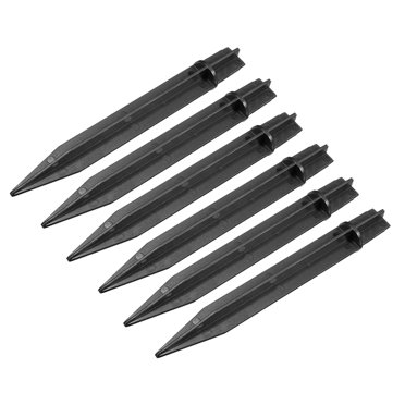 Unique Bargains 8.2 Inch Landscape Stakes Garden Solar Torch Light Replacement Plastic Ground Spikes 6 Pack