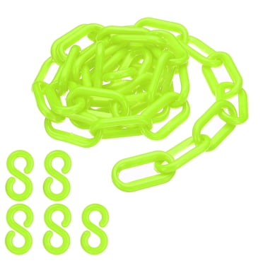 Uxcell Plastic Chain,3 FEET Safety Barrier Chain for Crowd Control, 1/4inch(6mm) Green