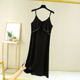 thumbnail image 2 of Timegard Vêtements de Nuit pour Femmes Grande Taille Pyjamas Bretelles Spaghetti Encolure Dégagée Décontractés Amples Doux Robes de Pyjama, 2 of 3