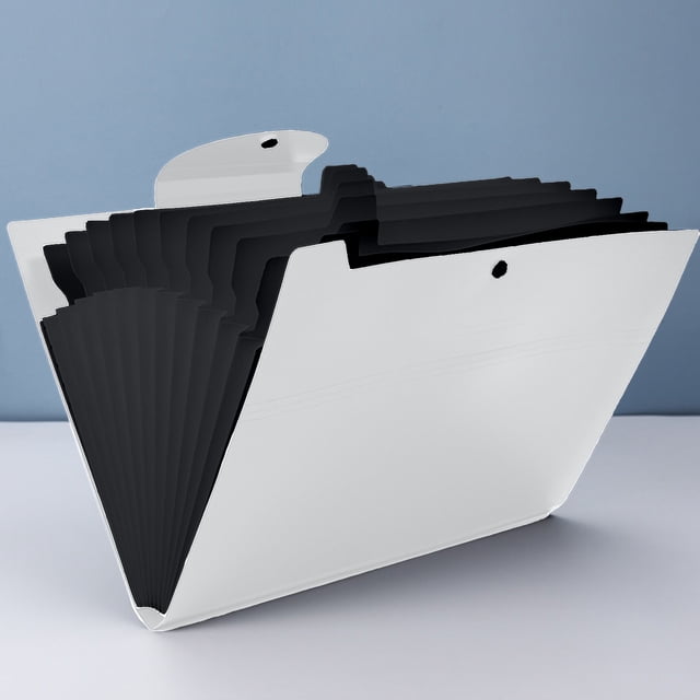 Vrorvz 12 Pocket Accordion Organizer for Student Exam and Office Documents Portable File Folder for Efficient Paper Storage and Management Suit for Home and Office Use