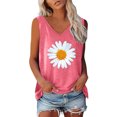 thumbnail image 1 of Womens Printed Sleeveless Casual V-Neck Tank Top, 1 of 3