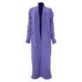 thumbnail image 4 of Comdrip Long Cardigans for Women! Long Cardigans for Women Open Front Cable Knit Cardigan Open Front Oversized Draped Sweater Outerwear Fall Cardigans for Women Light Violet M, 4 of 4