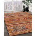 thumbnail image 2 of Ahgly Company Indoor Round Abstract Red Abstract Area Rugs, 6' Round, 2 of 6