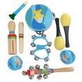 thumbnail image 2 of Instruments de Musique Ensemble de Jouets pour Enfants, 10 Pcs Ensemble d'Instruments de Percussion Éducatifs, 2 of 8