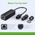thumbnail image 2 of Waterproof Gigabit PoE 48V to 24V PoE Converter, RJ45 Port Output 24V/1A, IEEE802.3af/At for Passive 24V Devices, 2 of 5