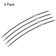 thumbnail image 2 of Unique Bargains 150mm Length PVC Coated Stainless Steel Keyring Loop Cable Black 4 Count, 2 of 6