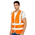 thumbnail image 1 of TOPTIE Class 2 High Visibility Zipper Front Safety Vest 9 Pockets and Reflective Strips Meets ANSI/ISEA Standards, 1 of 7