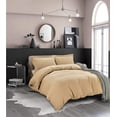 thumbnail image 5 of 3-Piece Duvet Cover Set, 1800 Thread Count, Button Closure, Solid Color - Cooling, Breathable Material- Wrinkle, Fade, Stain Resistant, King/California King, Gold, 5 of 5
