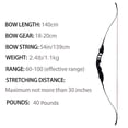 thumbnail image 4 of Piaoyu Archery 54" Takedown Recurve Bow and Arrows Set Hunting Longbow Metal Riser Right Hand 40 Lbs Package Kit with Accessories for Shooting Practice, 4 of 11