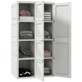 thumbnail image 1 of HOMCOM Portable Wardrobe Closet with 8 Cube Compartments Doors, 1 of 10