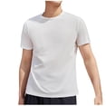 thumbnail image 2 of Styesk T Shirts for Man Solid-Color Casual Elastic Sports Short Sleeved Round-Neck Blouses, 2 of 5