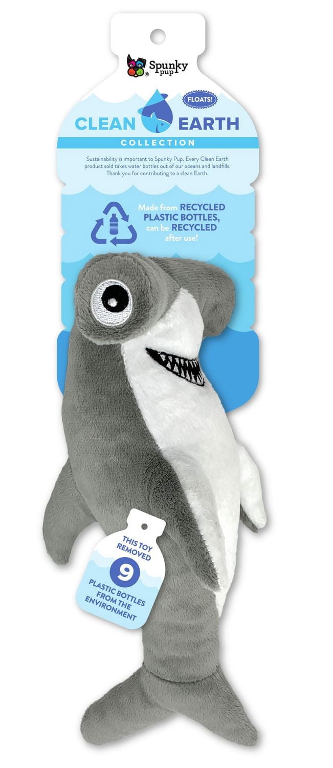 Clean Earth Hard Chews Jouet pour chien requin marteau – 100 % durable – Fabriqué aux États-Unis