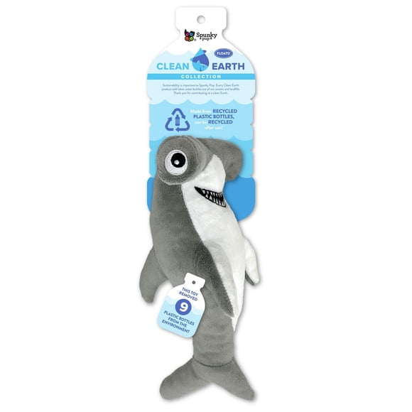 Clean Earth Hard Chews Jouet pour chien requin marteau – 100 % durable – Fabriqué aux États-Unis