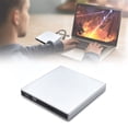 thumbnail image 4 of External CD/DVD +/-RW Drive USB 2.0 Type-C Premium Portable DVD CD ROM Player Reader Writer Burner Optical Drive for Apple Mac MacBook Pro/ Air, Windows 11/10/8/7 Laptop Computer, 4 of 9