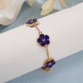 thumbnail image 4 of Versatile Double Bracelet with Five Small Flowers As A Gift for Couples, 4 of 4
