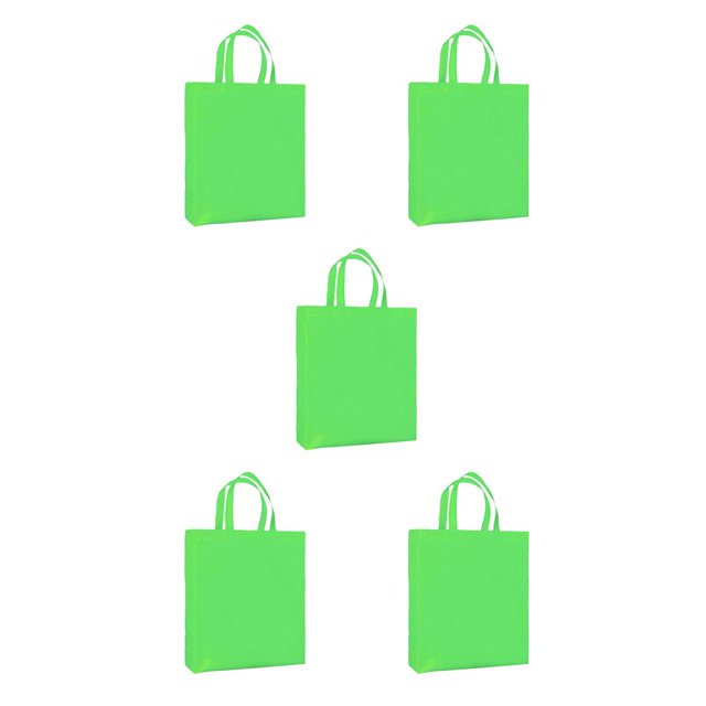 Decodeary Sac de Courses Réutilisable Pliable Écologique Sac de Rangement à Bandoulière Vert 5Set
