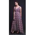 thumbnail image 3 of Bimba Robe Longue à Imprimé Floral pour Femmes, Bretelles Spaghetti, Col en V, Maxi, Tenue de Plage - XX-Grand, 3 of 6