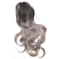 thumbnail image 3 of Hair Curly , Adjustable Black Gray Gradient Synthetic Loose Wavy  Glueless  For Lady For Daily, 3 of 8