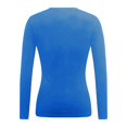 thumbnail image 5 of WEIYLL T-Shirt Basique à Manches Longues et Col Rond pour Femme, Décontracté, Confortable, Tenue de Tous les Jours, Couleur Unie, Polyvalent, Bleu, 5 of 5