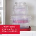 thumbnail image 3 of Rubbermaid Vented Lids BPA Free Plastic Food Storage Containers, Set of 21 (42 Pieces Total), Racer Red | Reusable & Stackable, 3 of 8