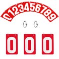 thumbnail image 1 of GOGO 4 Ensembles de Cartes Numériques, PVC Portable 0-9 Flip Scorekeeper, 3-1/8 Pouces x 5-1/2 Pouces - Rouge, 1 of 8