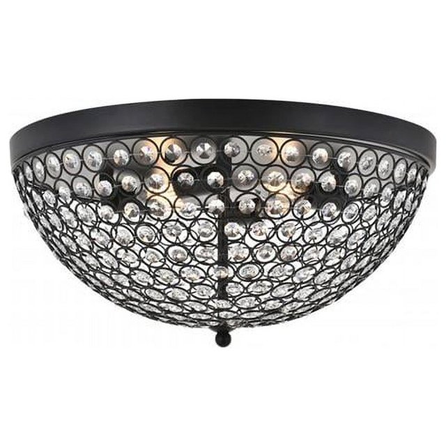 Living District LD5012F18MB Taye 4 Light Matte Black Flush Mount