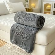 CHOK Cooling Blankets for Hot Flashes Summer Lightweight Fleece  Twin Soft Thin Cool  Cool Blankets for Hot Sleepers Men Weighted  Queen Size 39.37x59in Dark Gray