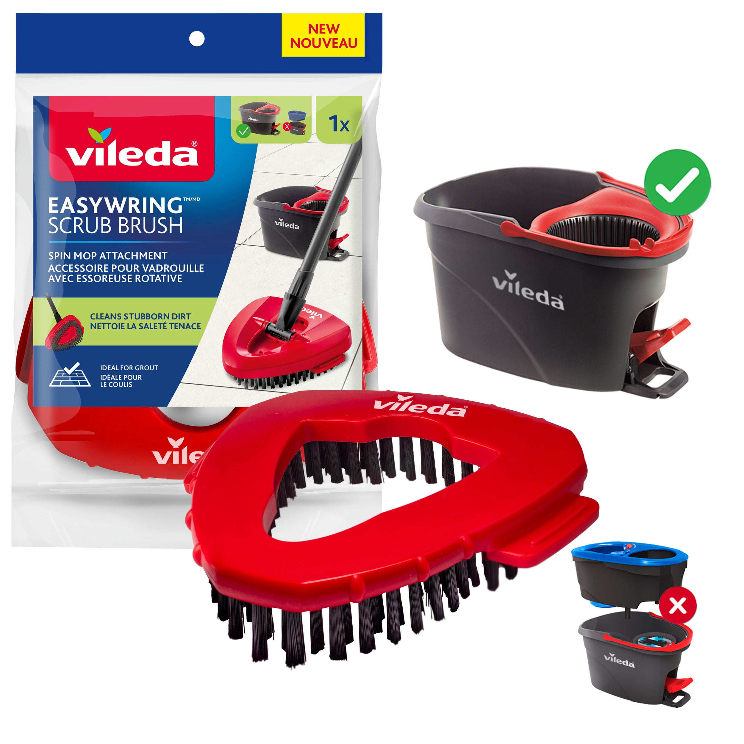 Vileda EasyWring Spin Mop Scrub Brush Attachment
