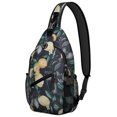thumbnail image 1 of Modern Lemon Print Travel Sling Backpack, Lightweight Crossbody Bag with Vintage Floral Pattern, Multi-Layer Storage for Lemon Lovers, 1 of 6