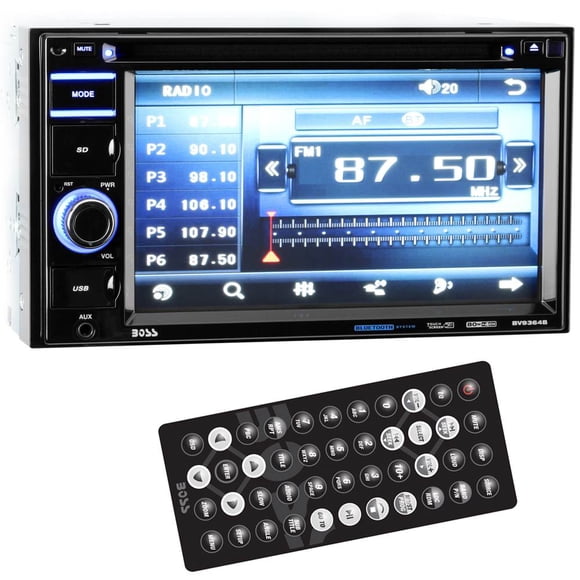Boss BV9364B Récepteur de Voiture Bluetooth à Écran Tactile 6,2 Pouces 2 DIN pour DVD/MP3 au Tableau de Bord