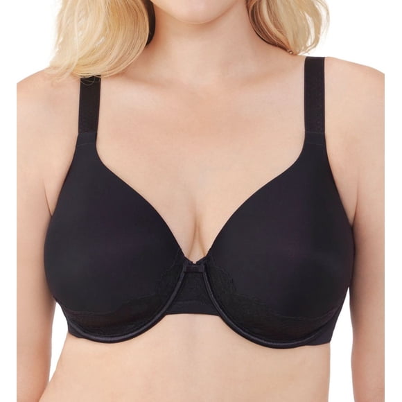 Women's Vanity Fair 76382 Beauty Back Lace Full Figure Underwire Bra (Midnight Black 38DD)