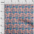 thumbnail image 1 of oneOone Georgette Viscose Fabric Leaves & Floral Block Print Fabric By Yard 42 Inch Wide, 1 of 5