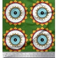thumbnail image 1 of Soimoi Tissu en Poly Georgette Vert Imprimé Géométrique au Mètre 52 Pouces de Large, 1 of 5