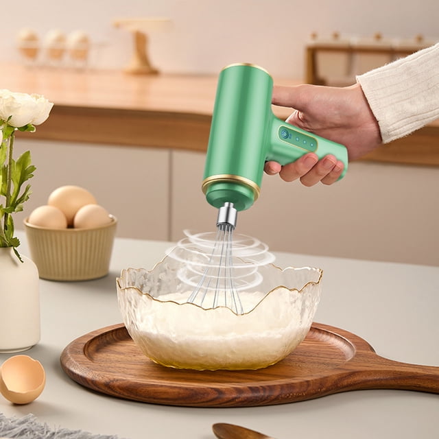 Wireless Handheld Egg Beater | 3-Speed Mini Electric Mixer for Baking & Cooking | 20W Power with 800mAh Battery | Includes Mixing Rod & USB Cable | 15 x 30cm Compact Size
