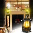 thumbnail image 2 of Solar Powered Courtyard Light Outdoor 28Led Flame Lantern Hollow Out Light Waterproof Wall Light Floor Mounted Projection, 2 of 9