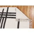 thumbnail image 3 of Casavani Indian Cotton Flat Weave Area Rug ,Black 5x8 feet, 3 of 6