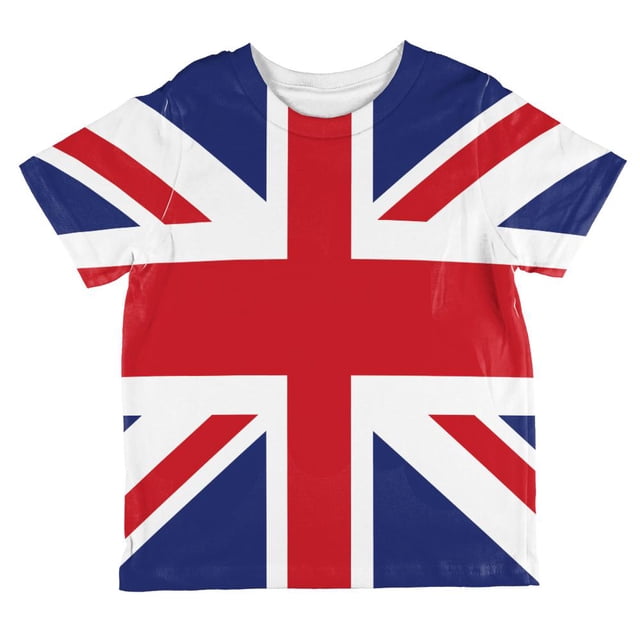 British Flag Union Jack All Over Toddler T Shirt