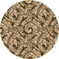 thumbnail image 1 of Ahgly Company Tapis d'Intérieur Lavable à la Machine, Carré, Transitionnel, Brun Sable Brun, Tapis de Zone, 3 Pieds Carré, 1 of 7