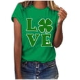 thumbnail image 1 of TopLLC St. Patrick's Day Patricks Day Chemises pour Femmes Hauts de Sarrau St Patricks Day Mode pour Dames St. Imprimé Manches Courtes Col Rond Chemise Femme Décontractée Ample, 1 of 4