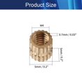 thumbnail image 2 of Wekity M4x5mm Female Thread Knurled Nuts,200PCS Hx5mm OD Brass Threaded Insert Embedment Nuts Hydraulic Welded Joint Injection Molding Assortment Kit for 3D Printing Injection Molding-0621, 2 of 5